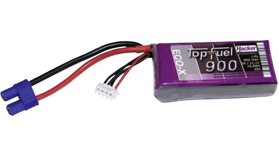 Hacker Motor TopFuel LiPo Akku 25C ECO-X 900mAh 3S mit EC3 Stecker - Bild 1 von 1