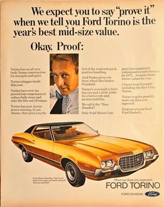 Ford Torino Prove It Best Mid-size value -1972 Vintage Print Ad - Picture 1 of 1