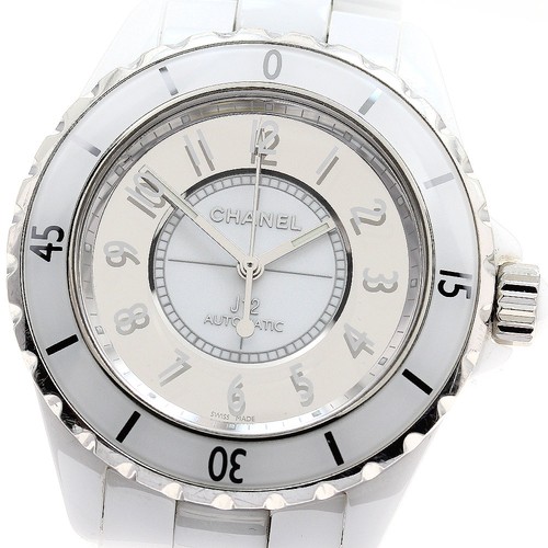 Orologio Uomo Automatico CHANEL J12 Specchio H4862 Ceramica Bianca_890175