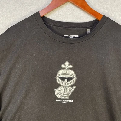 Camiseta Karl Lagerfeld Para Hombre 2XL/2TG Negra Gráfica Caballero Diseñador Ciudad Foto 1 de 4