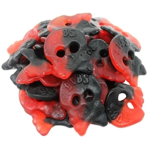 Totenkopf Fruchtgummi Lakritz mit Himbeergeschmack würzig süss 175g - Picture 1 of 1