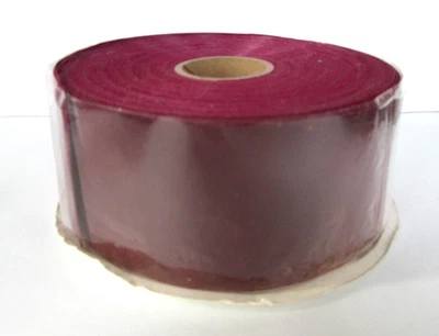 Burgundy Veltex Ribbon on Spool 25 Yds  2 3/4" Vintage Made in USA - Image 1 of 4