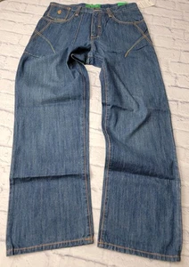 Vintage Rocawear Jeans Mens 36x34 Denim Baggy Wide Leg Embroidered Skate 36 Y2K - Picture 1 of 12