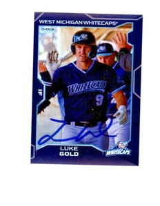 Tarjeta de béisbol Luke Gold 2025 West Michigan Whitecaps firmada con autógrafo d - Imagen 1 de 2