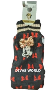 Disney Minnie Mouse Slipper Boot With Sequin Bow Ladies Foot Warmer Primark - Picture 1 of 6