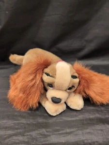 Vintage Walt Disney Lady & The Tramp Plush Dog 8 inch Lying Down - Picture 1 of 3