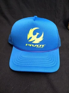 Pivot Cycles Snapback Hat Bicycle Mesh Trucker Hat Cap Blue Green Cycling Casual - Picture 1 of 3