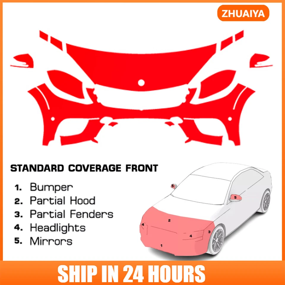 Kit de película de protección de pintura precortada PPF transparente para Mercedes Benz GLS 550 2017-2018 Foto 1 de 4