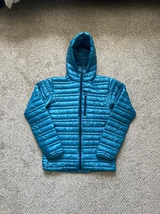 Patagonia Ultralight Down Hoody Jacket Mens S Small Elwah Blue - Picture 1 of 9