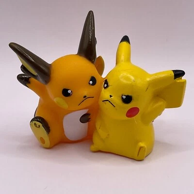 PIKACHU and RAICHU POKEMON Finger Figure NINTENDO Japan Japanese  F/S Kawaii - Image 1 of 4