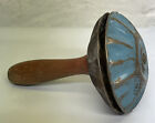 Vintage Tin Noise Maker Rattle Percussion W/Wood Handle