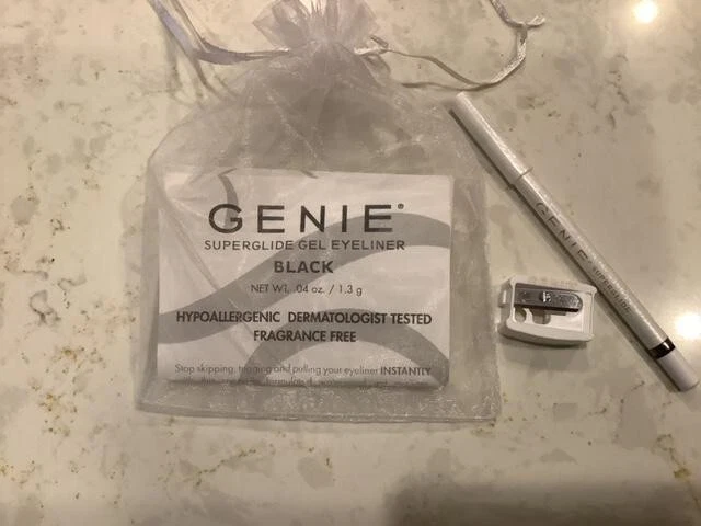 NEW/SEALED GENIE SUPERGLIDE GEL EYELINER IN BLACK W/SHARPENER - Image 1 of 1