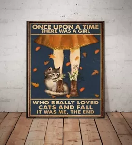 Once upon a time there’s a girl really loved cats poster no frame - Picture 1 of 4