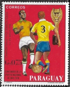 1969 PARAGUAY WORLD FOOTBALL #1195🔥SOCCER 🔥MNH**OG VF - Picture 1 of 1