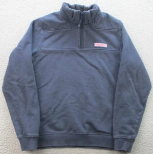 Vineyard Vines Sweatshirt Kid's Extra Large (18) 1/4 Zip Blue Pullover Youth - Picture 1 of 8