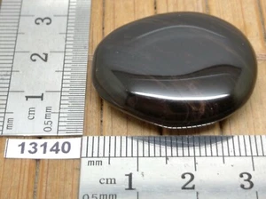 OBSIDIENNE BRONZE pierre plate RARE & SUPERBE QUALITE lithotherapie reiki galet - Picture 1 of 2