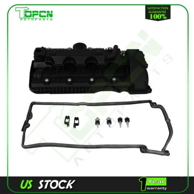 Cubierta de válvula de motor con junta apta para BMW 745Li X5 4.4L 4.8L 02-10 11127563474 Foto 1 de 4