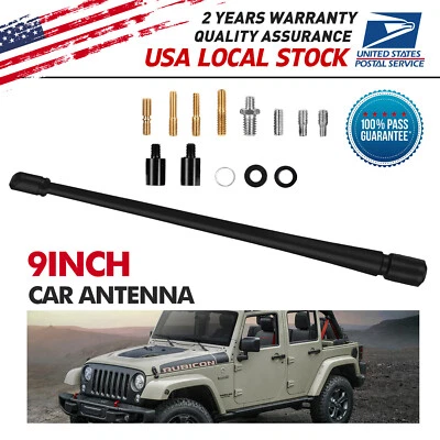 Black 9'' Car Radio Antenna rubber For Chevrolet Silverado 1500 2006-2019 - Изображение 1 из 4