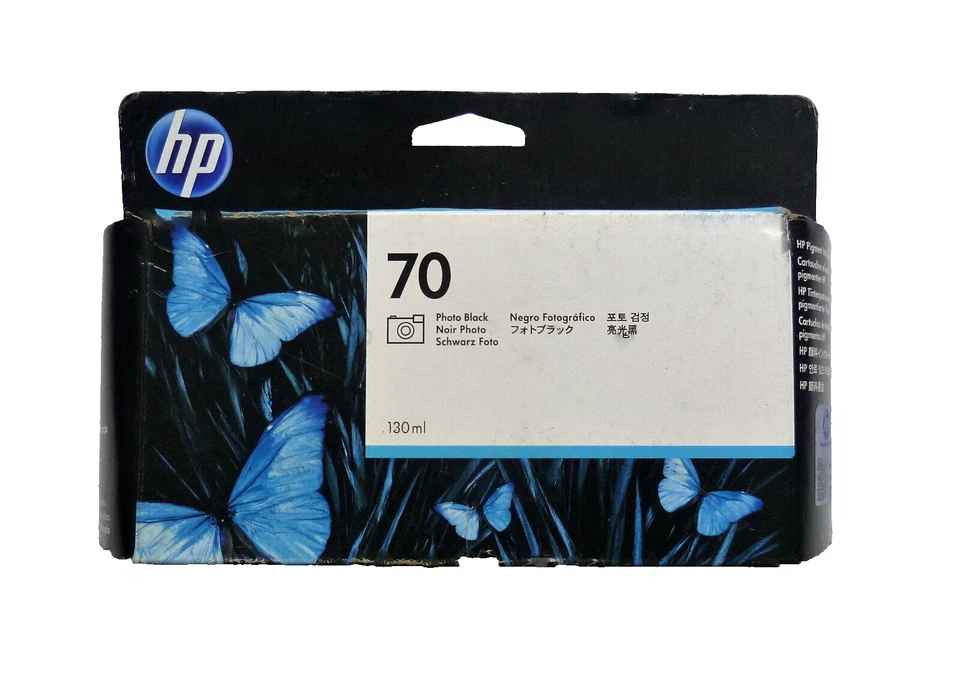 Original HP 70 foto negro C9449A DesignJet Z2100 Z3100 Z3200 EMBALAJE ORIGINA... - Imagen 1 de 1