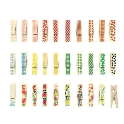 80 Pieces Colorful Painted Wood Clothespins for Craft Mini Photo Color Type B Foto 1 de 4