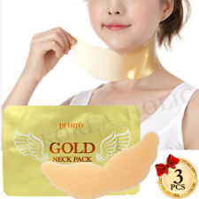 PETITFEE Parche para el Cuello Dorado 3 piezas Cuellos Paquete Máscara para el Cuello Sábanas K-Beauty en Corea