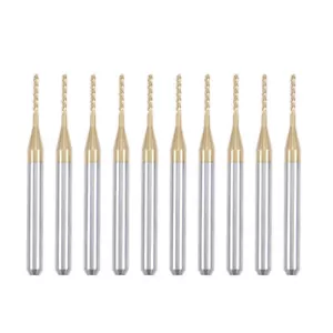 10 pezzi 1 mm rivestimento titanio carburo fine fresa incisione fresa CNC router bit - Foto 1 di 9