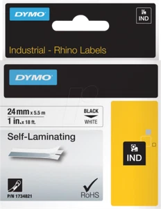 Dymo 1734821 Dymo Rhino 6000+ Vinyl selbstlam 24 mm x 5,5 m schwarz auf weiß - Bild 1 von 1