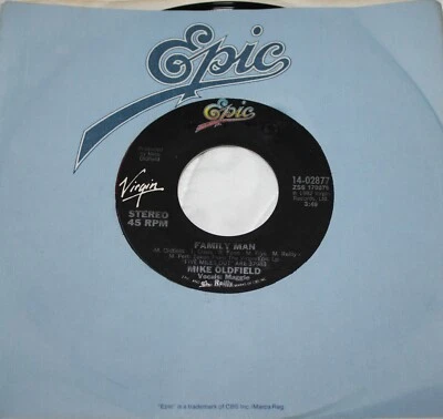 MIKE OLDFIELD - Family Man  (Rare 1982 U.S. Black Label 7" 45)  NM Vinyl - Image 1 of 3