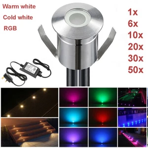 1-50Pcs 22mm LED Inground Lamp Deck Waterproof Lights Outdoor Path Plinth Yard - Picture 1 of 14