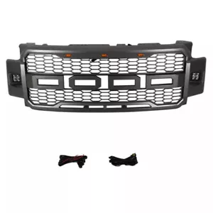 2017 2018 2019 Front Black Grille White Letters FIT FOR FORD F250 F350 - Picture 1 of 7