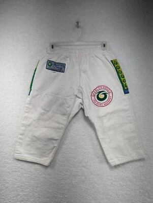 Pantalones Gracie Jiu Jitsu Juveniles M00 Blanco Foto 1 de 4