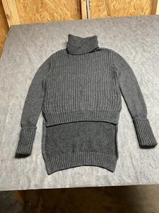 Suéter de cuello alto Country Road para damas XS gris oscuro mezcla de lana tejido - Imagen 1 de 5