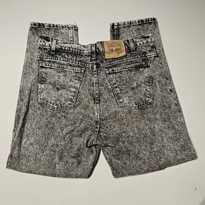 Levi’s 40505-4158 schwarz 38 x 30 Vintage selten Denim ACID WASH schwarzes Etikett hergestellt in den USA - Bild 1 von 8