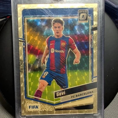 2023-24 Panini Donruss футбол Gavi оптический золотой суперпереливающийся 1/1 FCB/Испания  - Изображение 1 из 4