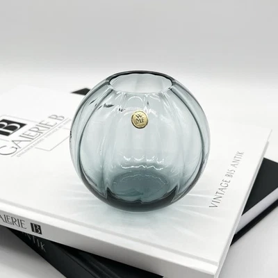 Vintage WMF - Wilhelm Wagenfeld Glas Vase Turmalin Rauchglas 1950er Bauhaus Stil - Bild 1 von 4