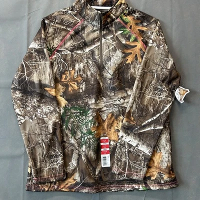 Realtree Women's Camo Tech Fleece Quarter Zip Pullover Ladies Size Large NWT - Image 1 of 4