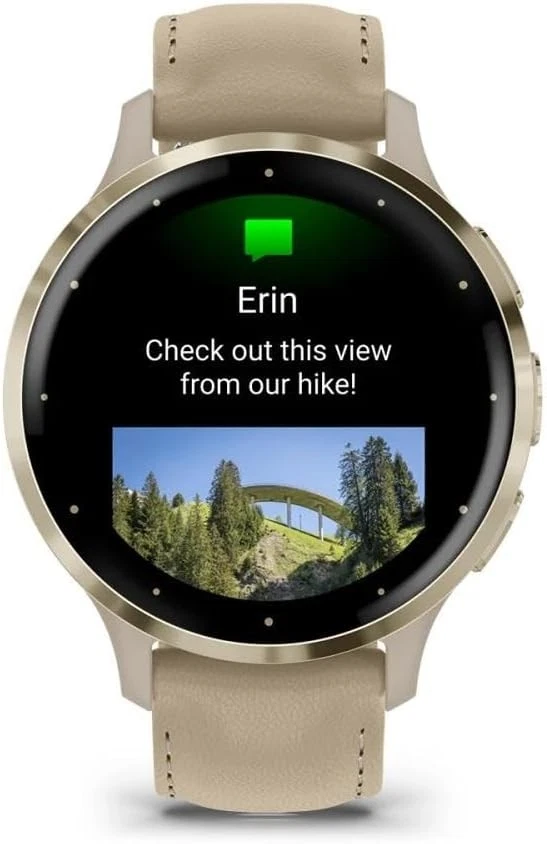 Garmin Venu 3S (41 mm) Edelstahl-Lünette Smartwatch mit französischgrauem - Bild 1 von 4