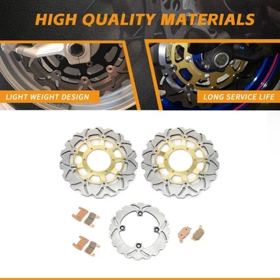 Rotores de freno delanteros traseros pastillas de discos para Honda CBR 600 F4i CBR600F 2001-2006 2005 Foto 1 de 4