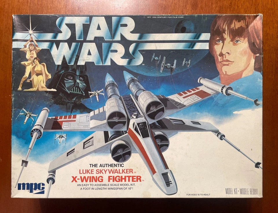 The Authentic Luke Skywalker X-Wing Fighter - MPC Kit#1-1914 - 1977 - Bad Decals - Image 1 of 4