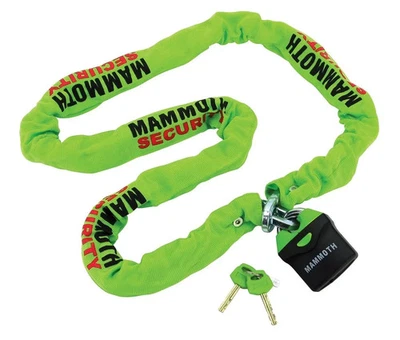 MAMMOTH 1.8 HEAVY DUTY MOTORCYCLE CYCLE SECURITY LOCK AND CHAIN - Image 1 of 3