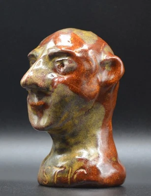 "Mistic 3" - Expensive Original Clay sculpture, hand made& glazed. - Image 1 of 4