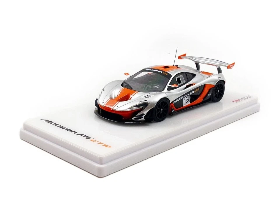 TrueScale Miniatures 1/43 McLaren P1-GTR #13 2015 银色/橙色成品 — 第 1/4 张图片