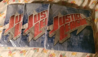 Servilletas de fiesta de cumpleaños de superhéroes Justice League Hallmark DC Comics 48 unidades nuevas en paquete Foto 1 de 4