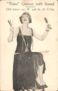 Vintage Texas Guinan With Sound Club Intime NYC Manhattan Postcard 1920s 1930s - Picture 1 of 2