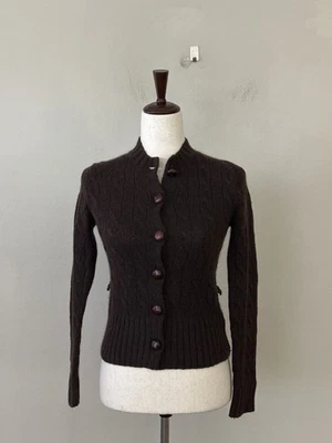 Suéter cárdigan tejido con cable mezcla lana merino cachemir talla XS J Crew para mujer Foto 1 de 4