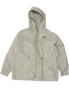 FILA Womens Hooded Rain Jacket UK 18 XL Grey Polyester CB06 - Picture 1 of 4