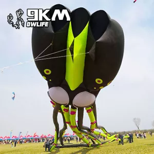 Cometa pulpo gigante 12M línea única suave inflable 30D Ripstop nailon con bolsa - Imagen 1 de 9