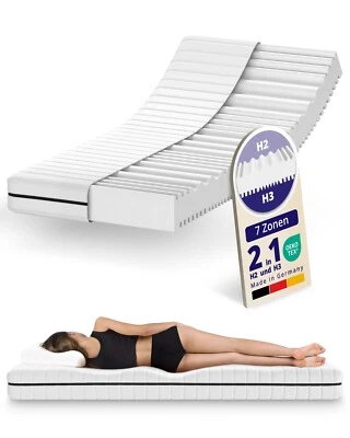 7-Zonen Kaltschaum Matratze H2 H3 - Höhe 18cm - 90x200 120x200 140x200 160x200 - Bild 1 von 4