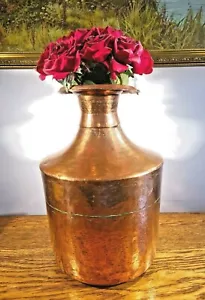 FANTASTIC MIDDLE EASTERN HAND PLANISHED COPPER WATER FLAGON/VASE c.1795 - Picture 1 of 12