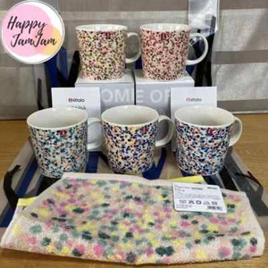iittala TOKYO EDITION Limited Helle Mug Cup of 4 Set Terracotta Pink Turquoise - Picture 1 of 4